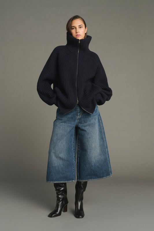 Veste Jasper - Navy - Laine Mérinos - Femme