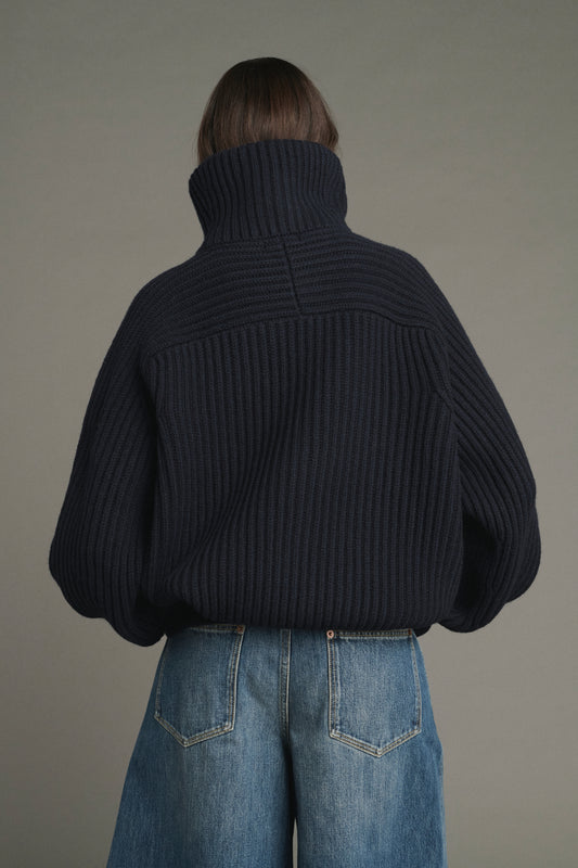 Veste Jasper - Navy - Laine Mérinos - Femme