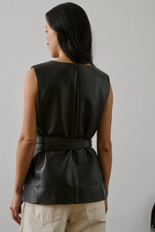 Top Chance - Marron Foncé - Cuir - Femme