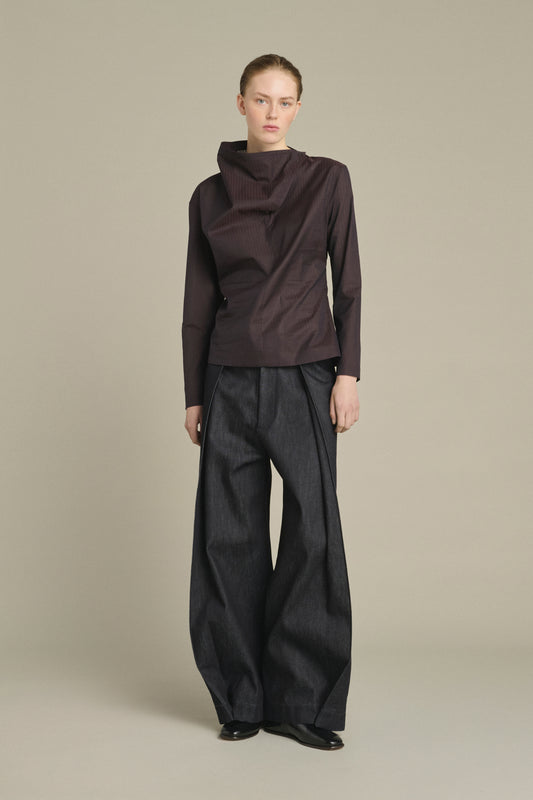 Lana Blouse - Fig/Brown - Cotton - Women