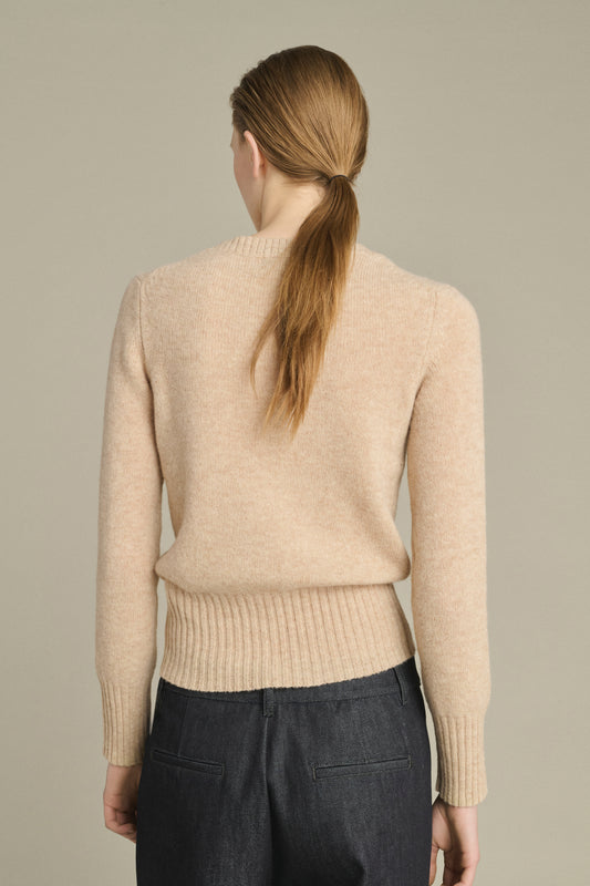 Pull Gipsy - Écru Chiné - Laine Mérinos - Femme