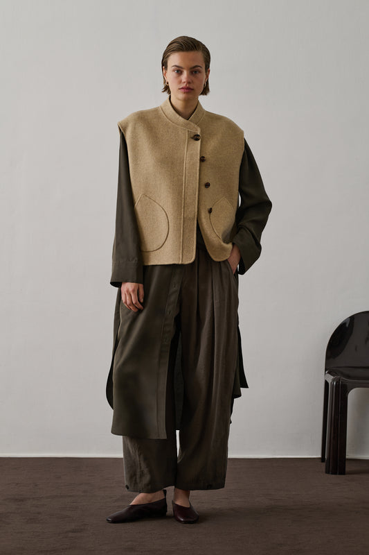 Blouson Adeline - Beige Chiné - Laine - Femme