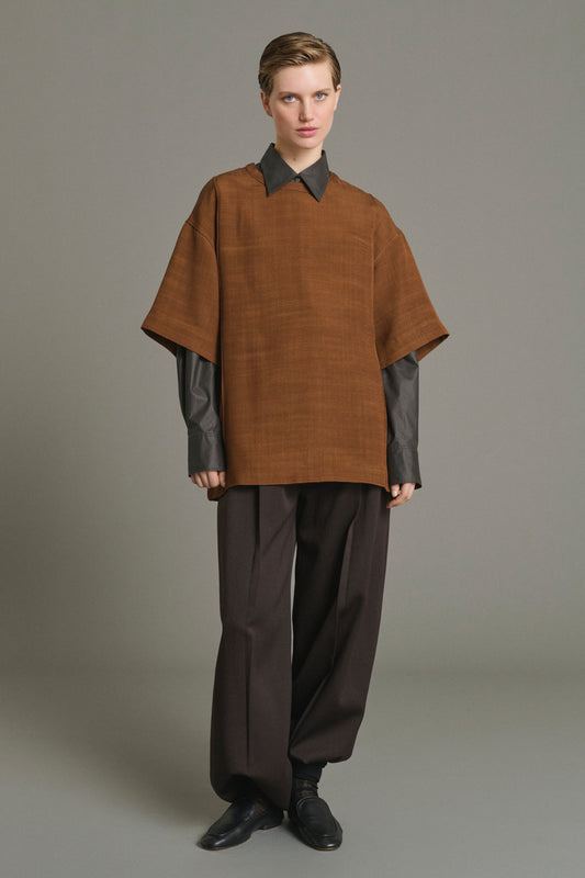 Camisa Lisa - Caramelo - Mujer