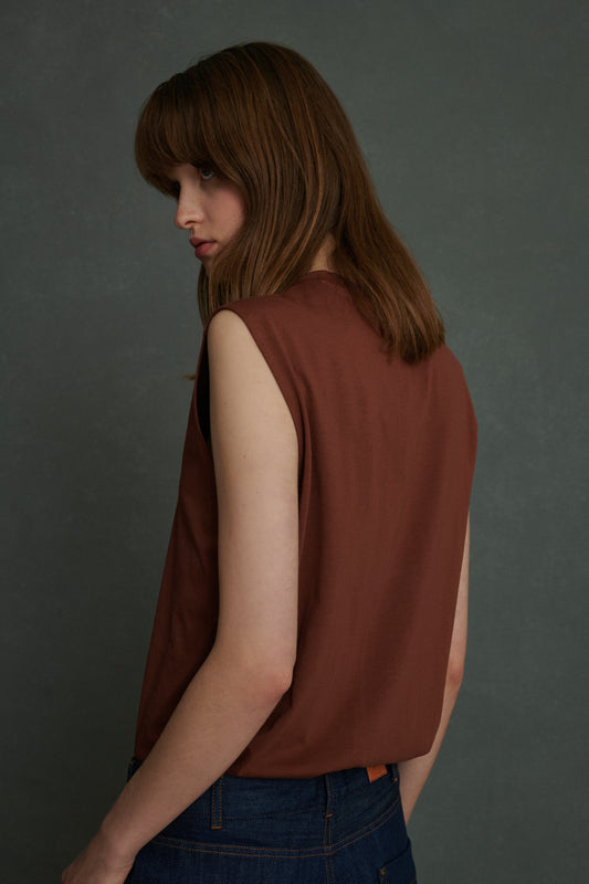 Tee-Shirt Apolline - Terracotta - Coton - Femme