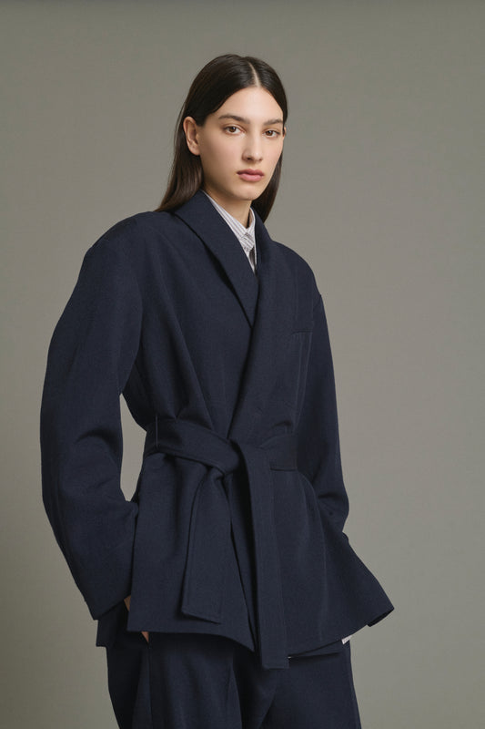 Veste Come - Navy - Laine - Femme