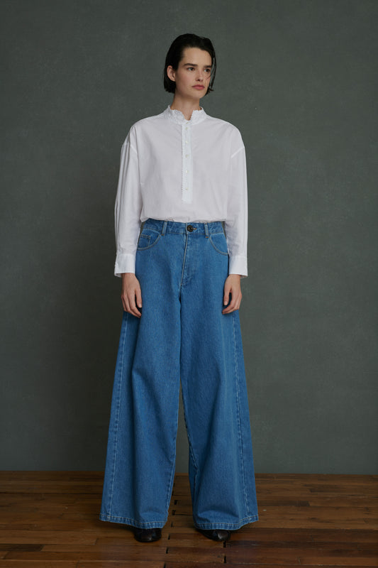 Jean Alexis - Denim Bleu Délavé - Coton - Femme