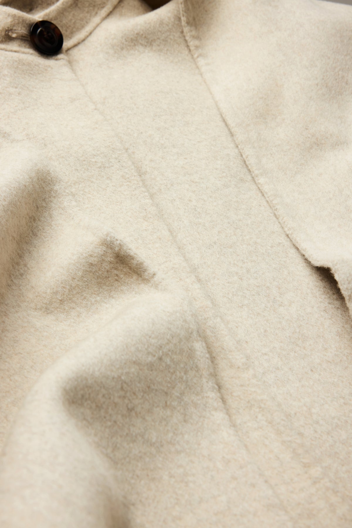 Hora Pullover - Ecru Grey Boxy Double-Faced Wool - Soeur