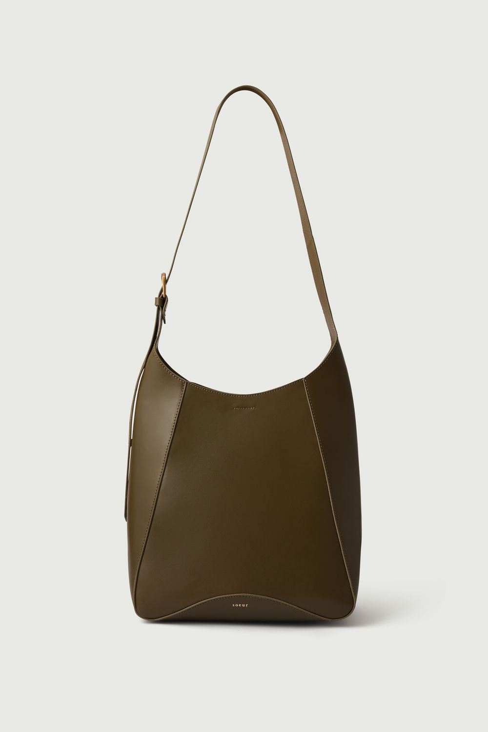 Bag Uma - Khaki Smooth Leather Hobo Women - Soeur