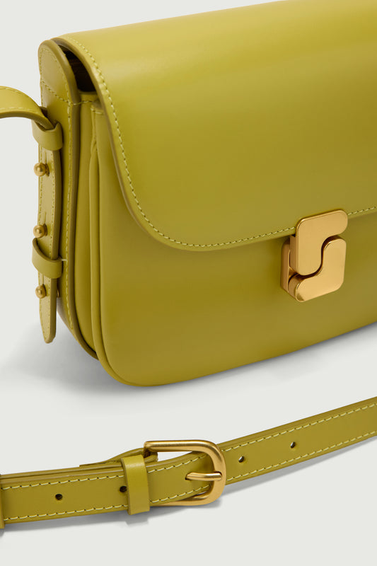 Bolso Bellissima Mini - Amarillo neón - Cuero - Mujer