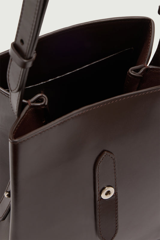 Bolso Bello Mini - Marrón Cálido - Cuero - Mujer