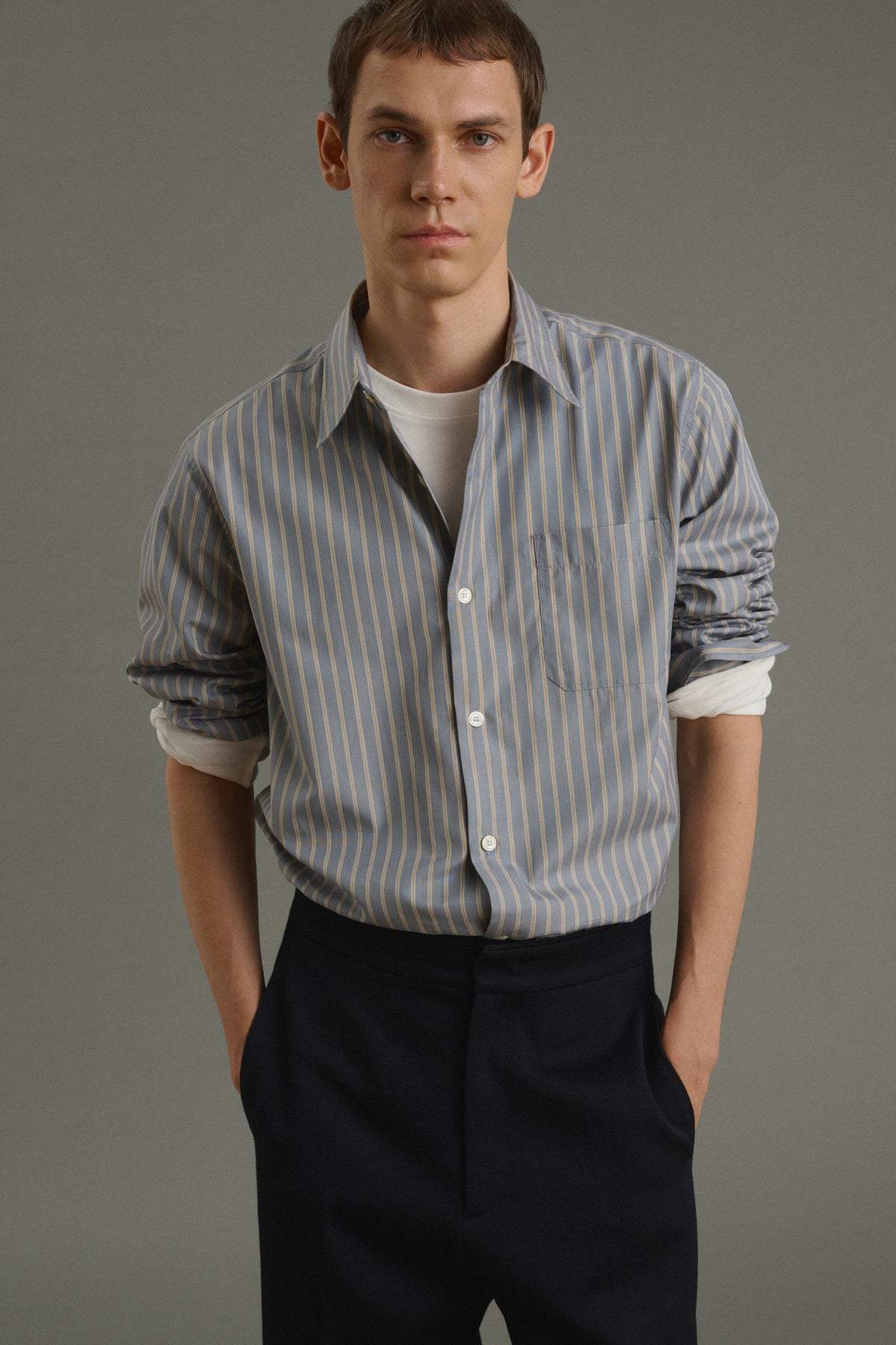 Chemise Glenn - Anthracite/Bronze - Coton - Homme vue 1