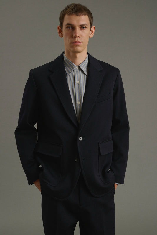 Chaqueta Clement - Azul marino oscuro - Lana - Hombre