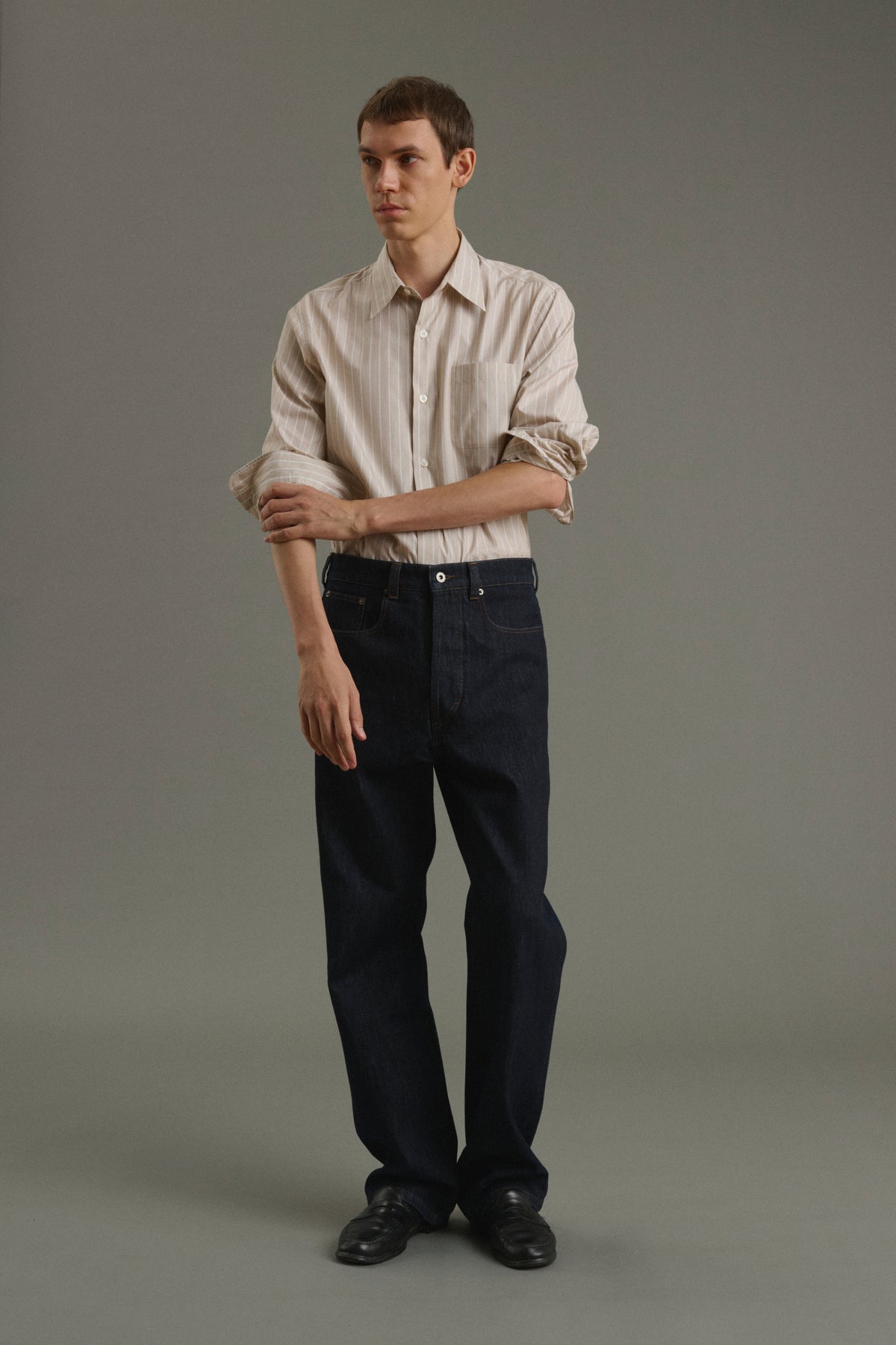 Camisa Glenn - Avellana/Crudo - Algodón - Hombre