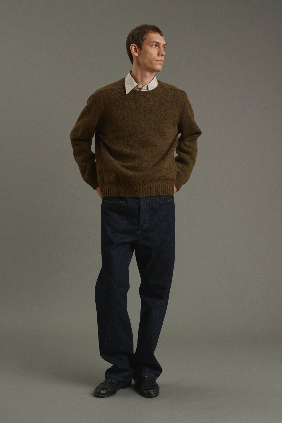 Pull Isamu - Marron - Laine - Homme vue 1