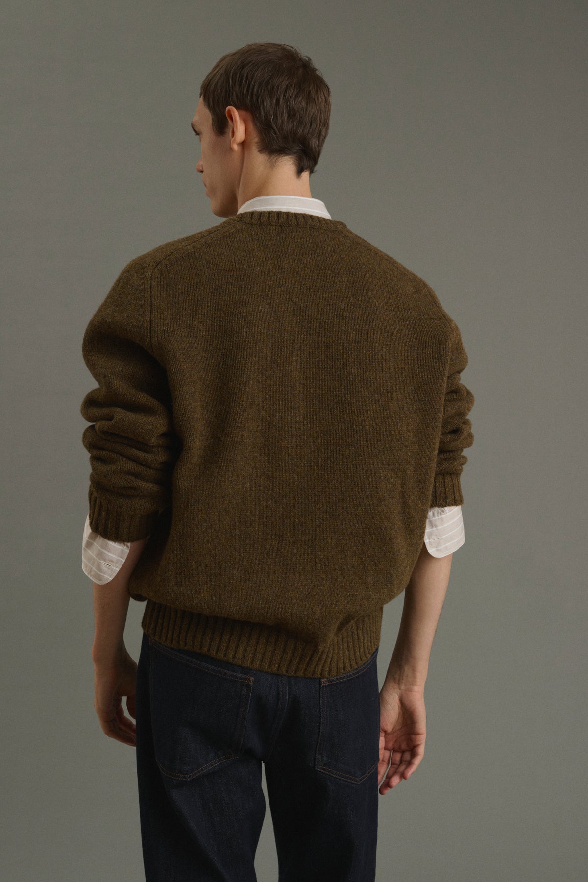 Pull Isamu - Marron - Laine - Homme vue 4