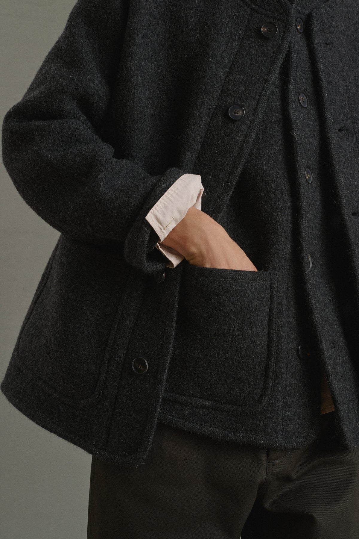 Veste Aliocha - Gris Anthracite - Laine - Homme