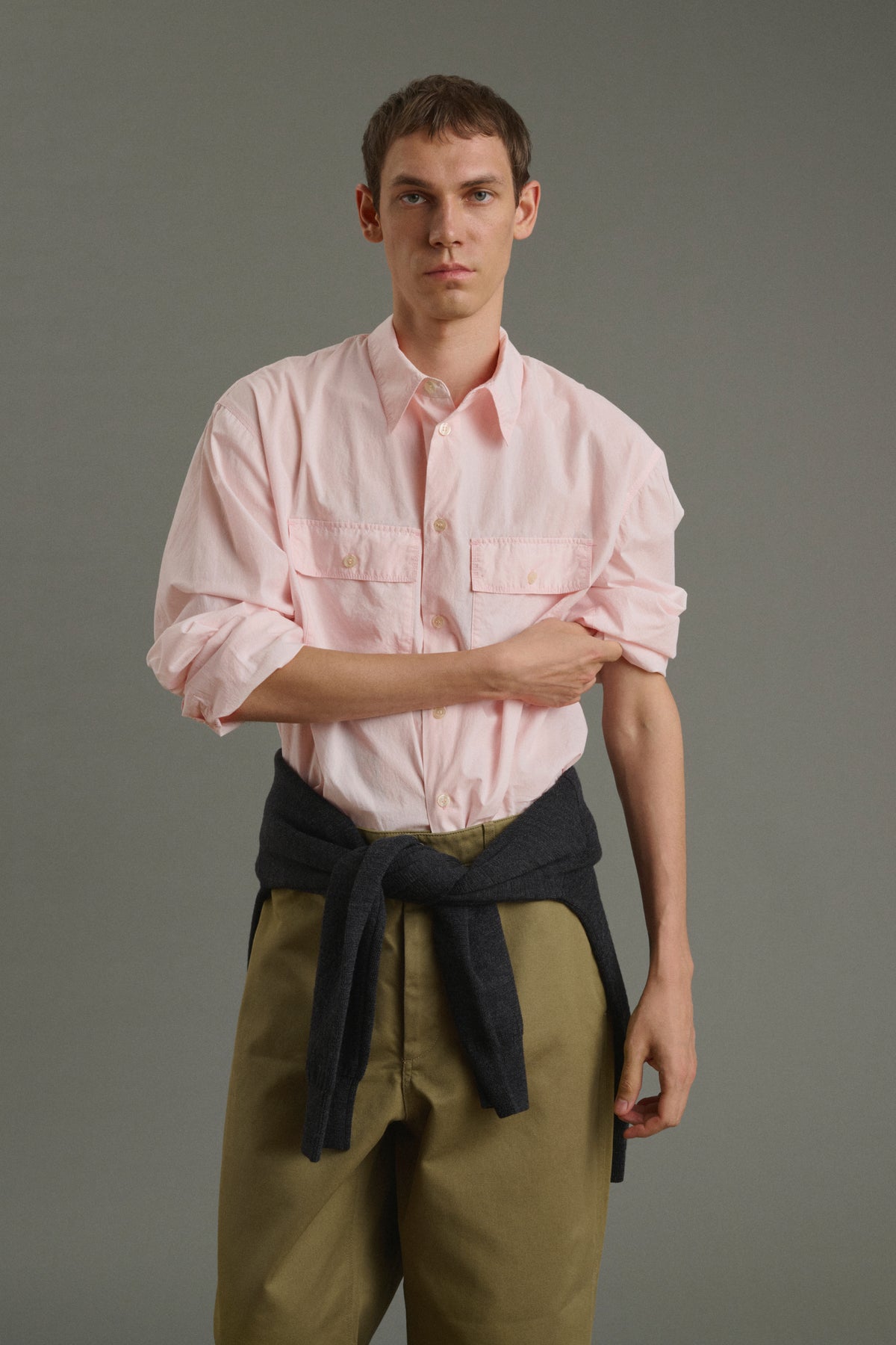 Chemise Isaac - Rose Pâle - Coton - Homme vue 1