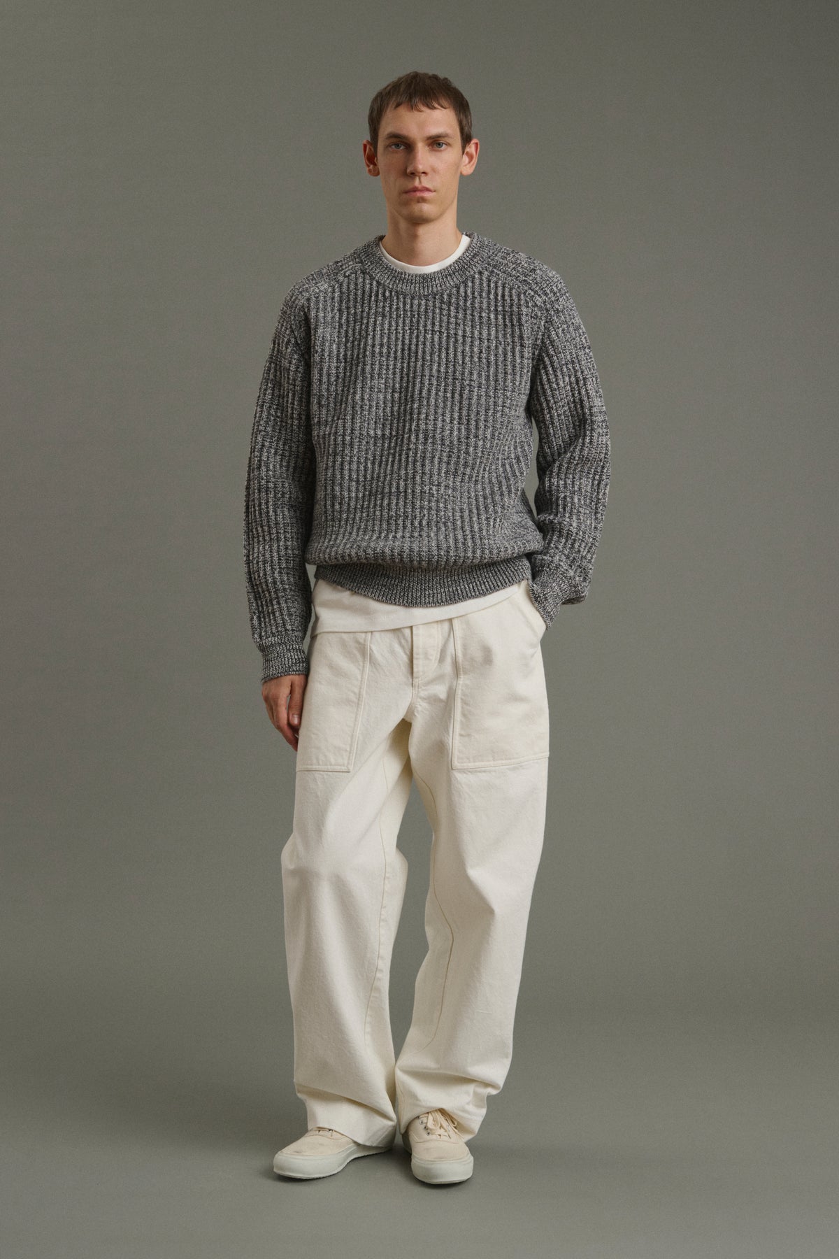 Jersey Osma - Crudo/Antracita - Lana - Hombre