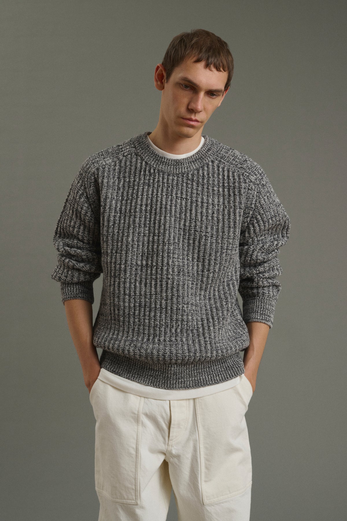 Jersey Osma - Crudo/Antracita - Lana - Hombre vue 1