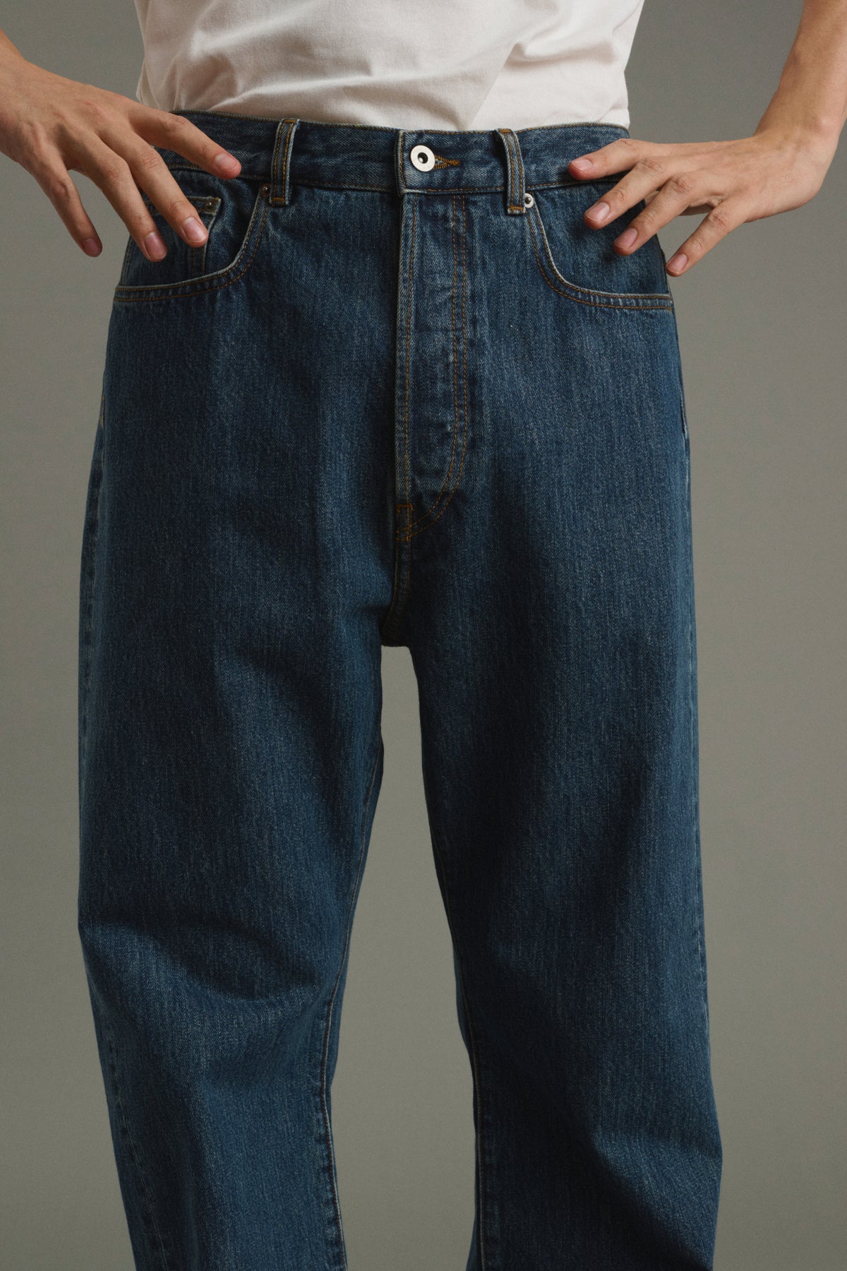 Jean Tom - Denim Bleu Délavé - Coton - Homme vue 5