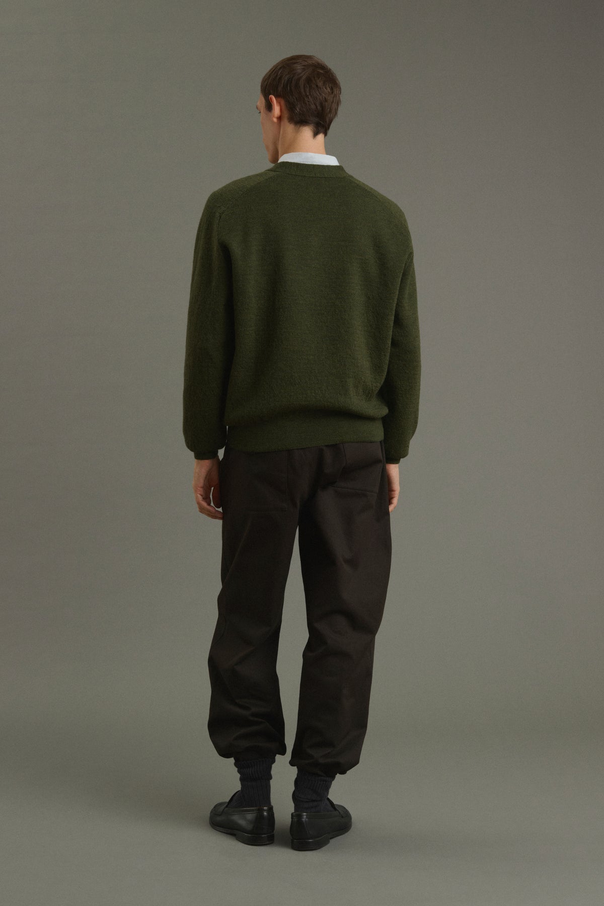 Pull Themo - Vert Foncé - Laine - Homme vue 2