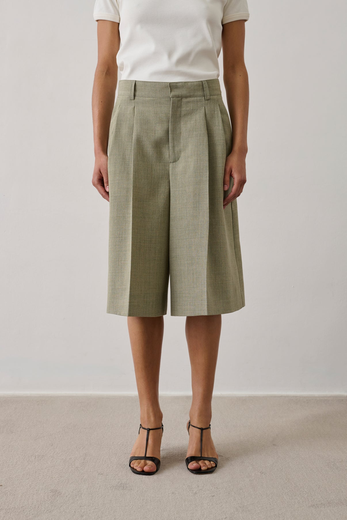 Bermuda Imogen - Amande - Coton - Femme vue 3