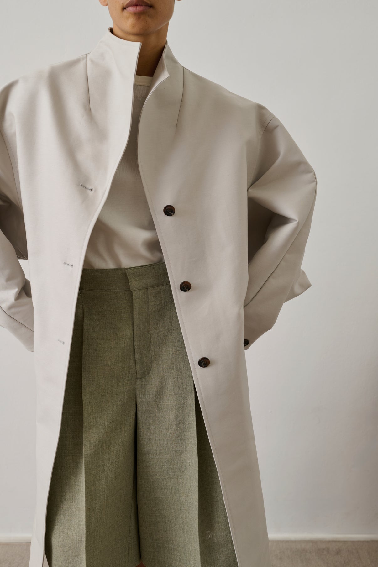 Manteau Hyacinthe - Gris Clair Coton Bio Femme - Soeur vue 3