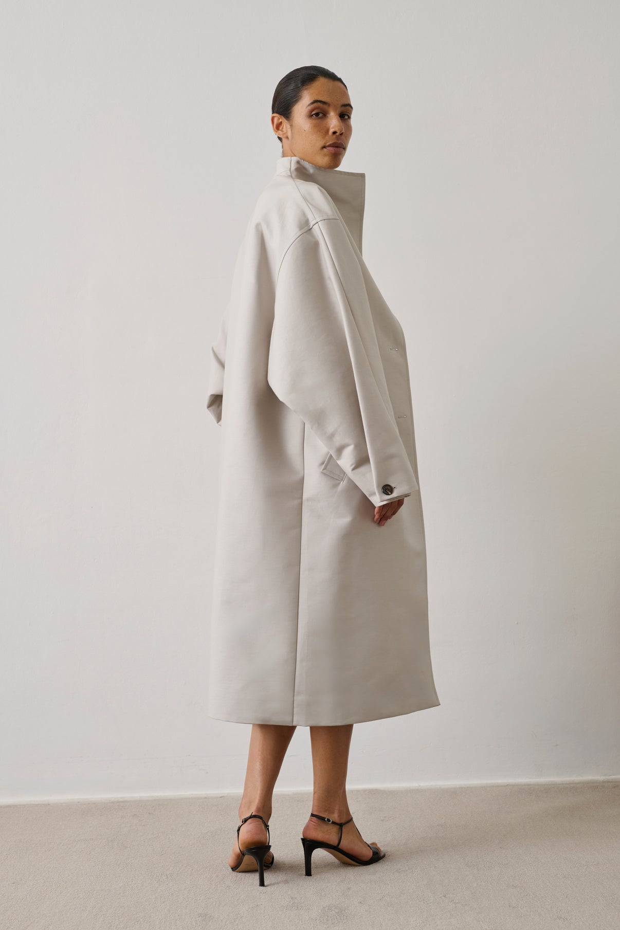 Manteau Hyacinthe - Gris Clair Coton Bio Femme - Soeur vue 2