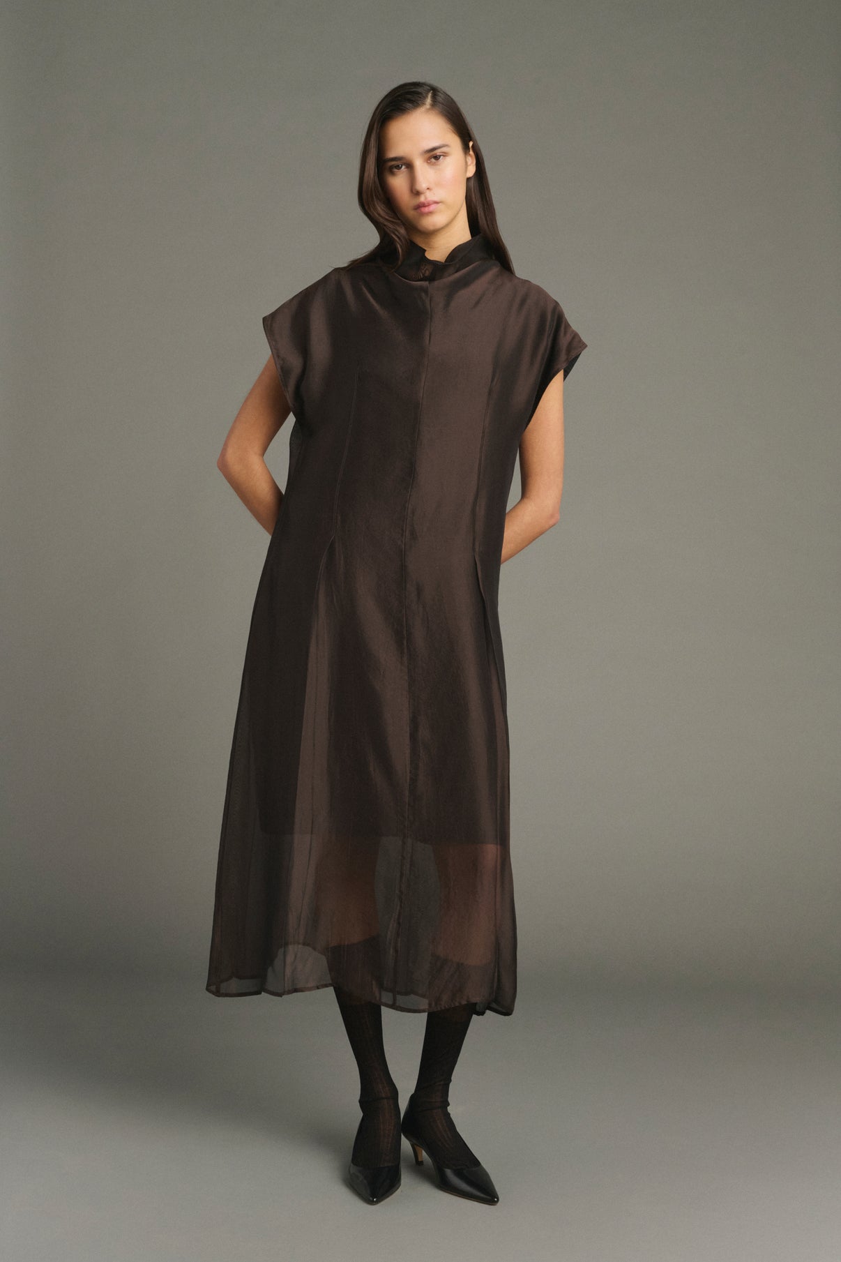Lena dress - Brown - Women vue 1
