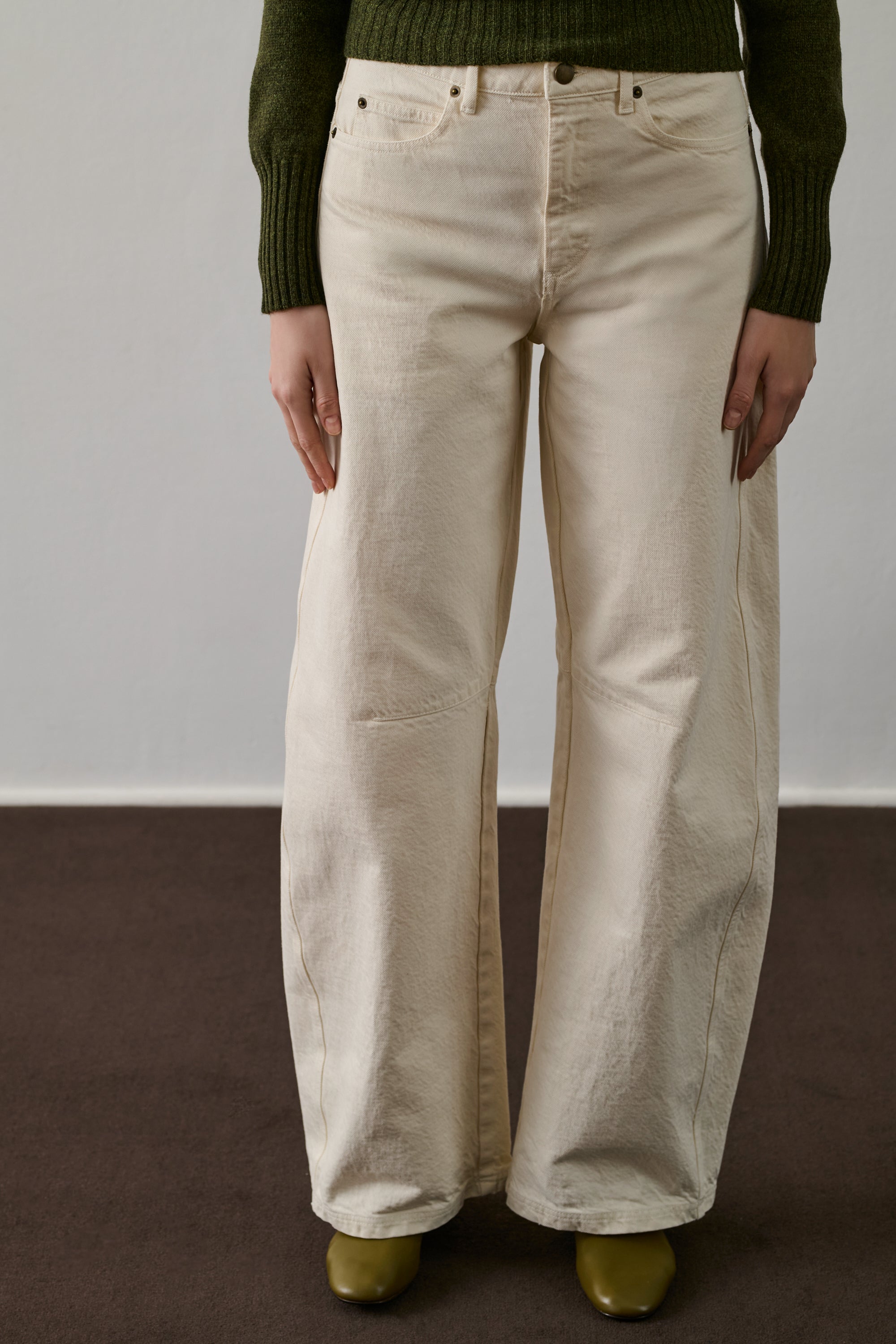 パンツ SOEUR Women Straight Pants PAN1616 BRISTOLNAV01 Blue Bristol Navy Wide Leg Trousers | Soeur