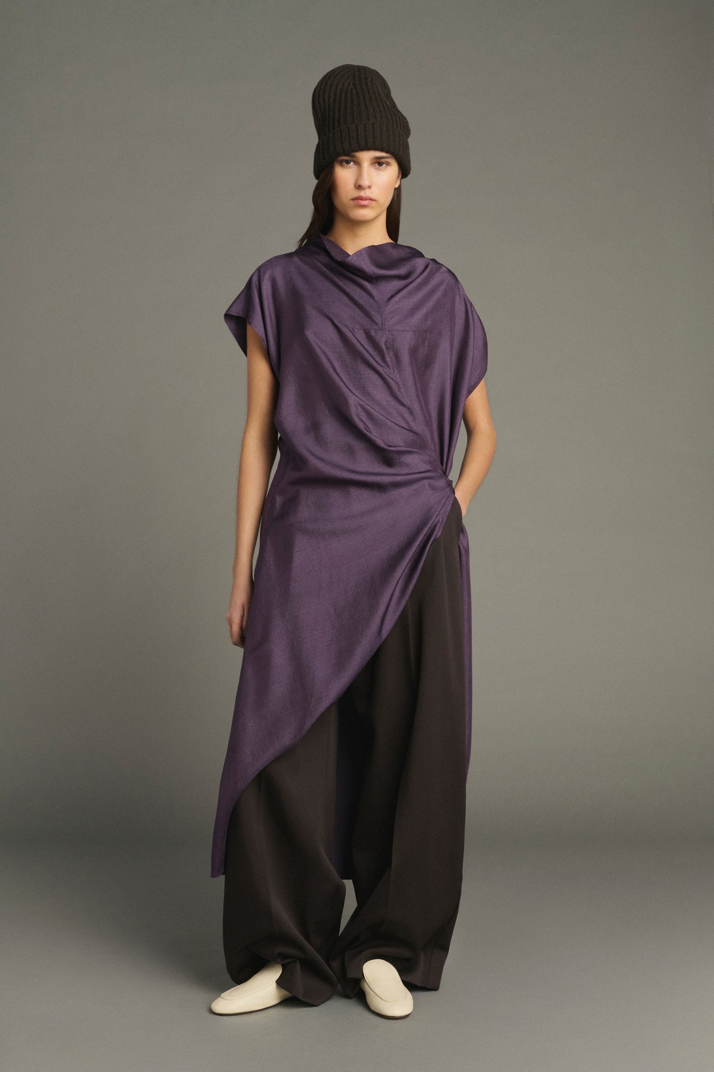 Vestido Foggia - Violeta - Seda - Mujer