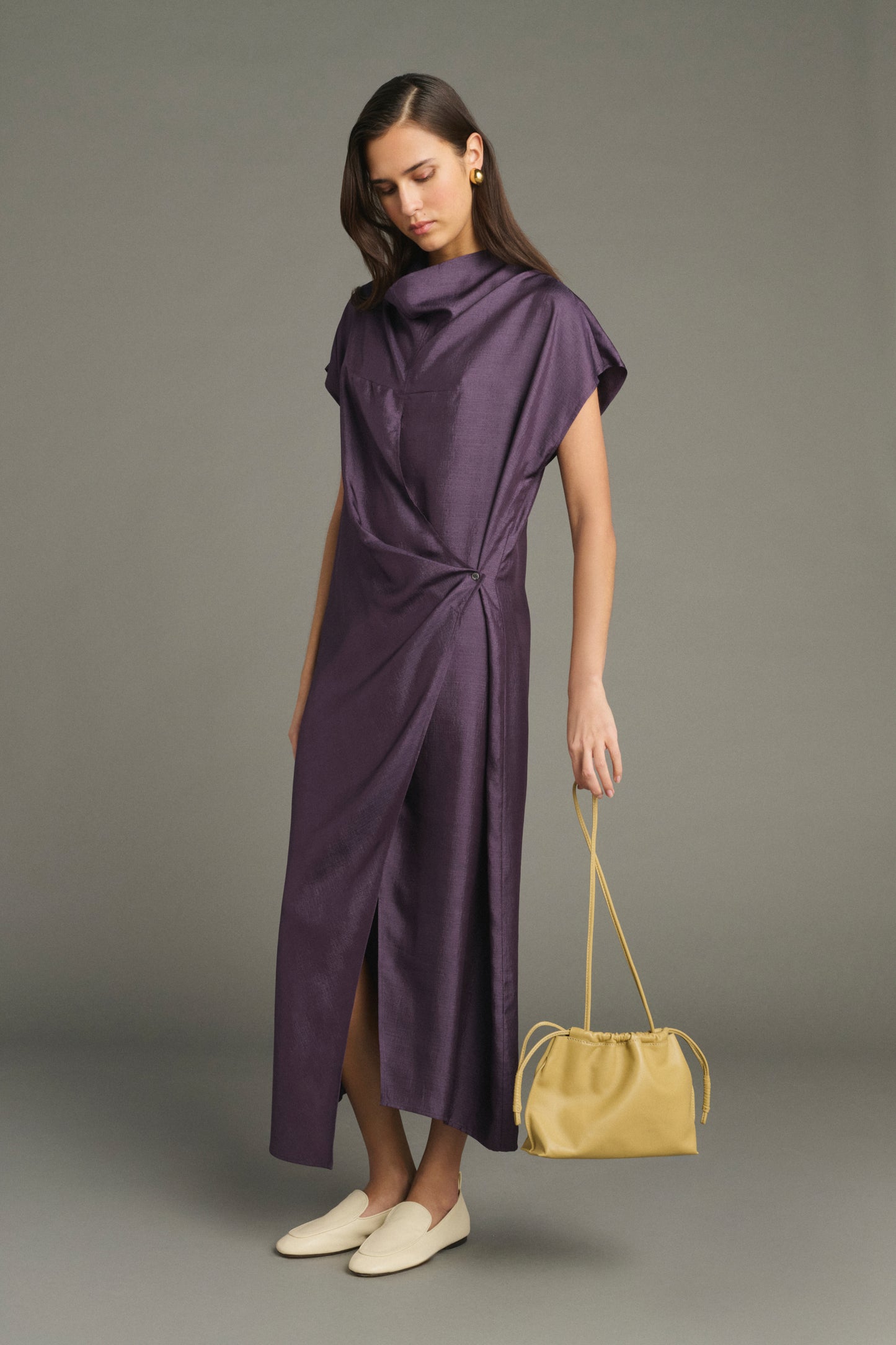 Vestido Foggia - Violeta - Seda - Mujer