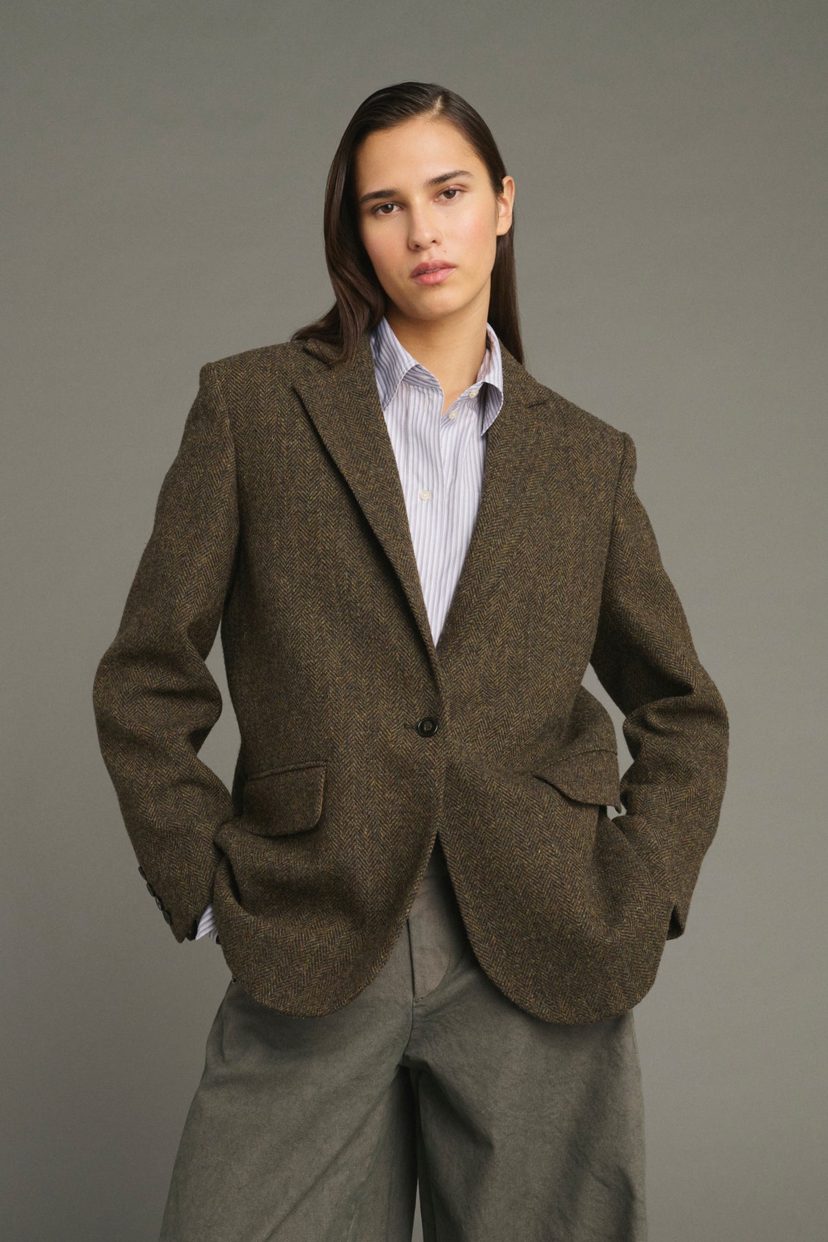 Veste Sevres - Marron/Navy - Laine - Femme vue 3