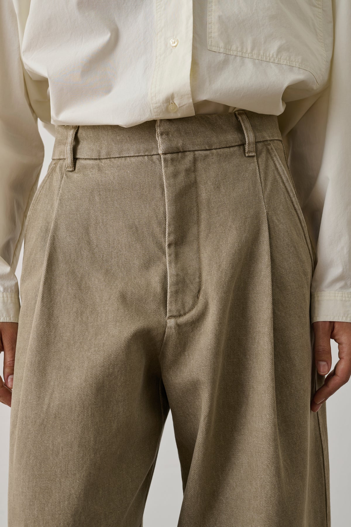 Devy Devy Trousers - Beige Cotton Relaxed Women's - Soeur