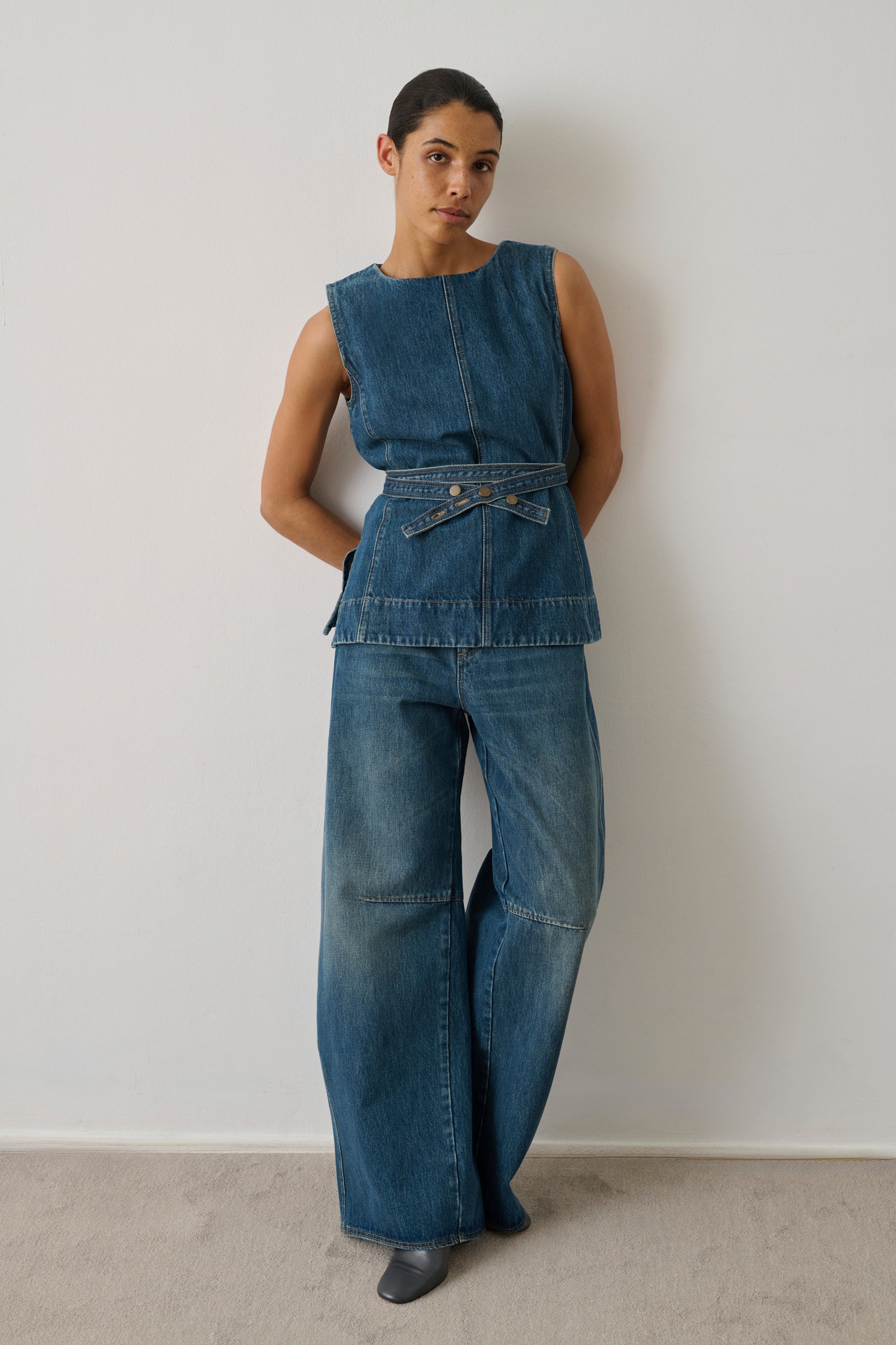 Top Chance - Blue Green Fitted Sleeveless - Soeur