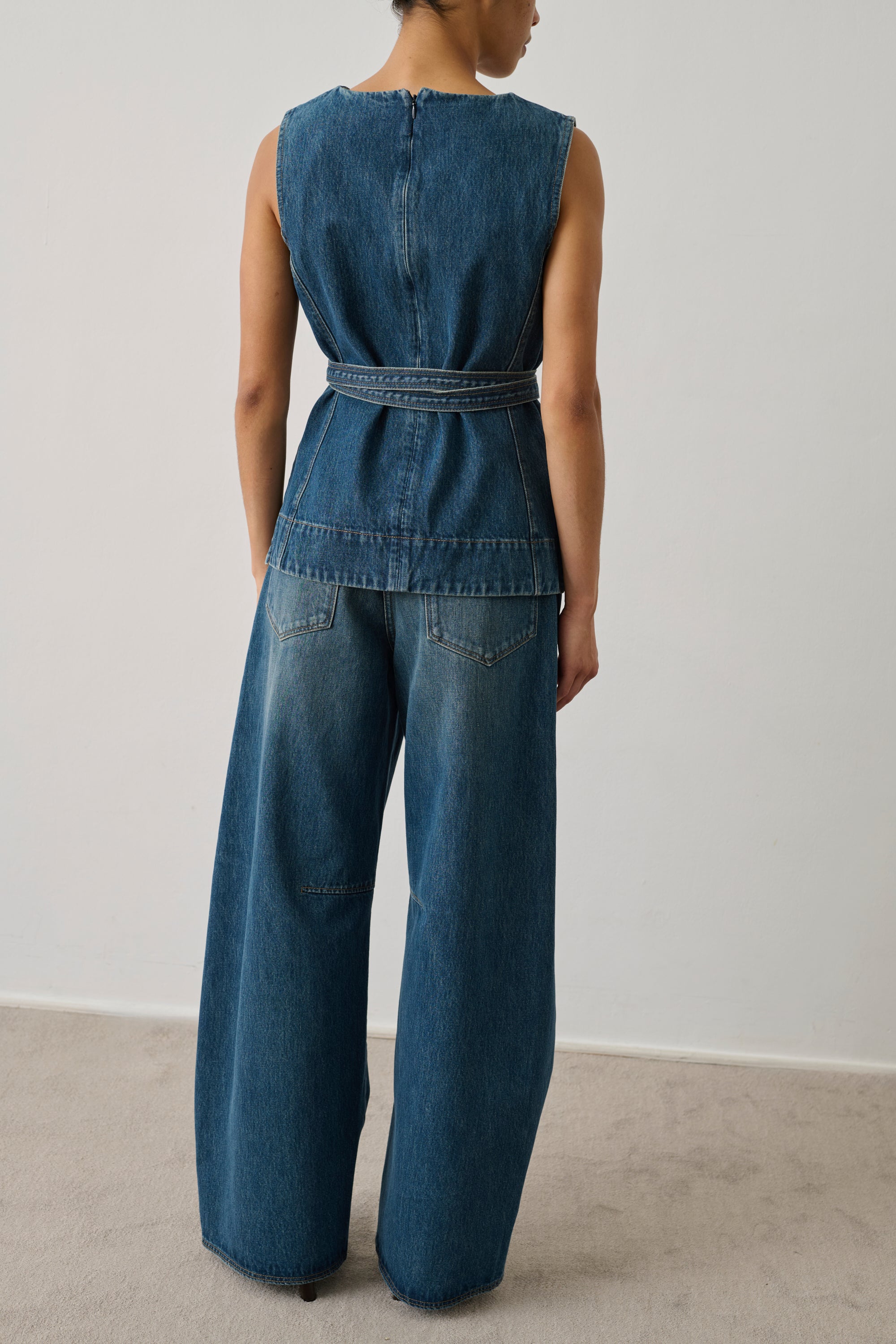Top Chance - Blue Green Fitted Sleeveless - Soeur