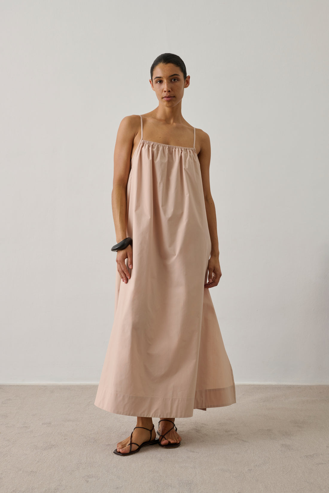 Dress Heidi - Blush Pink Cotton Straps