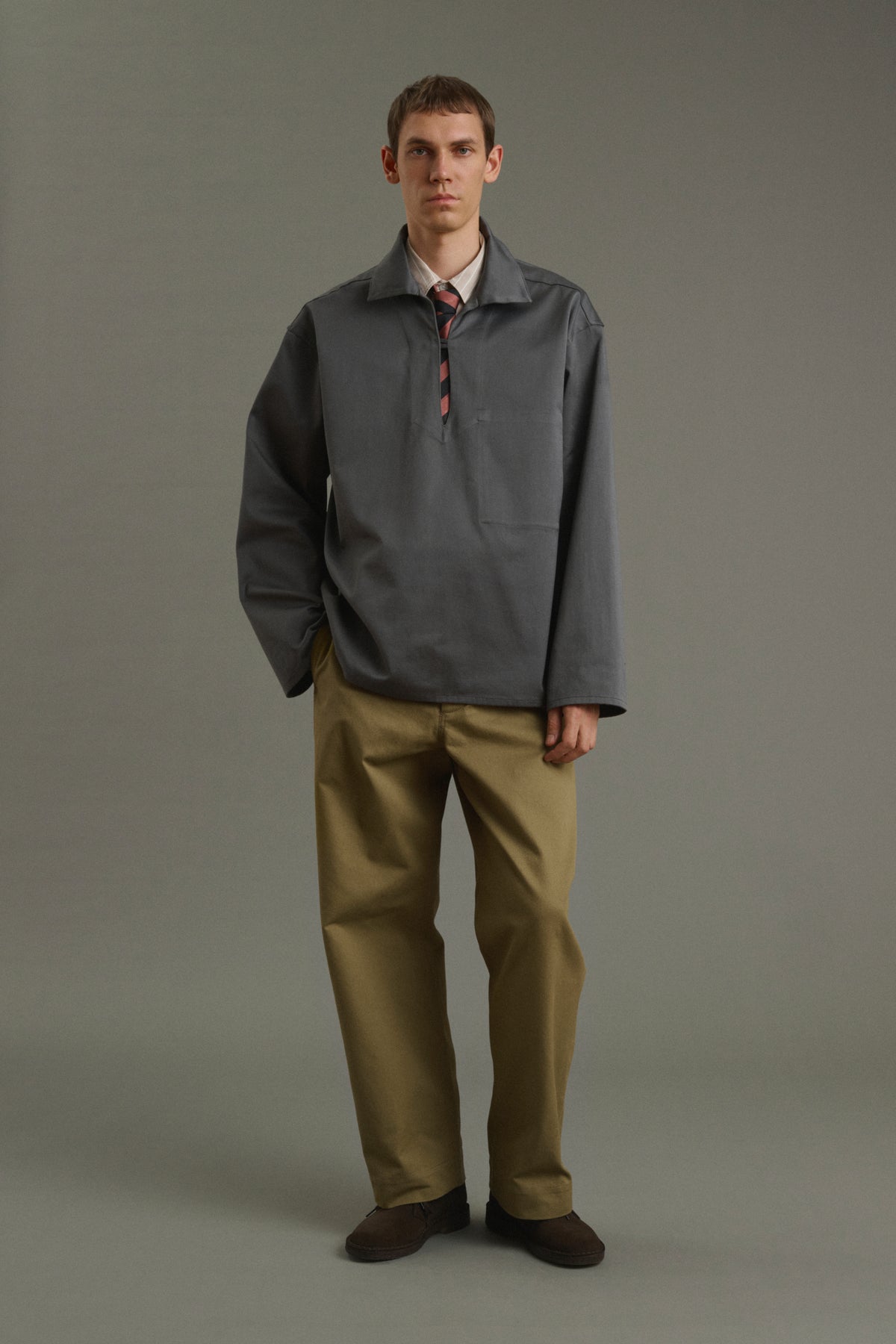 Pierre smock - Dark Grey - Cotton - Men