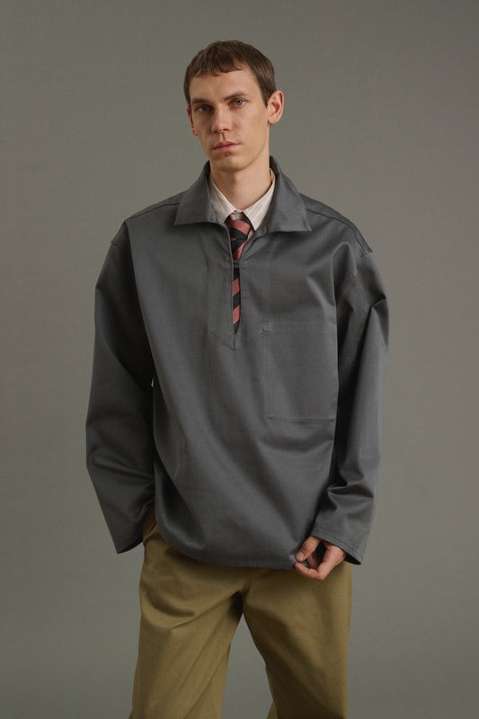 Chaqueta marinera Pierre - Gris oscuro - Algodón - Hombre