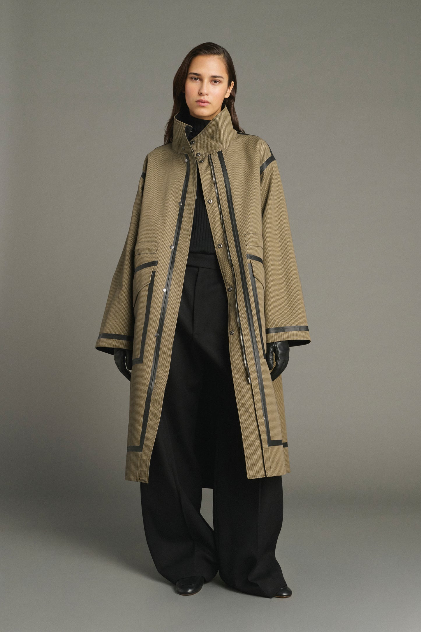 Manteau Luce - Noir/Beige - Coton - Femme