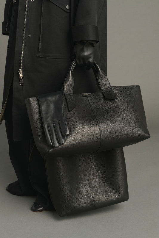 Sac Suave - Noir Cuir Grainé Baguette - Soeur