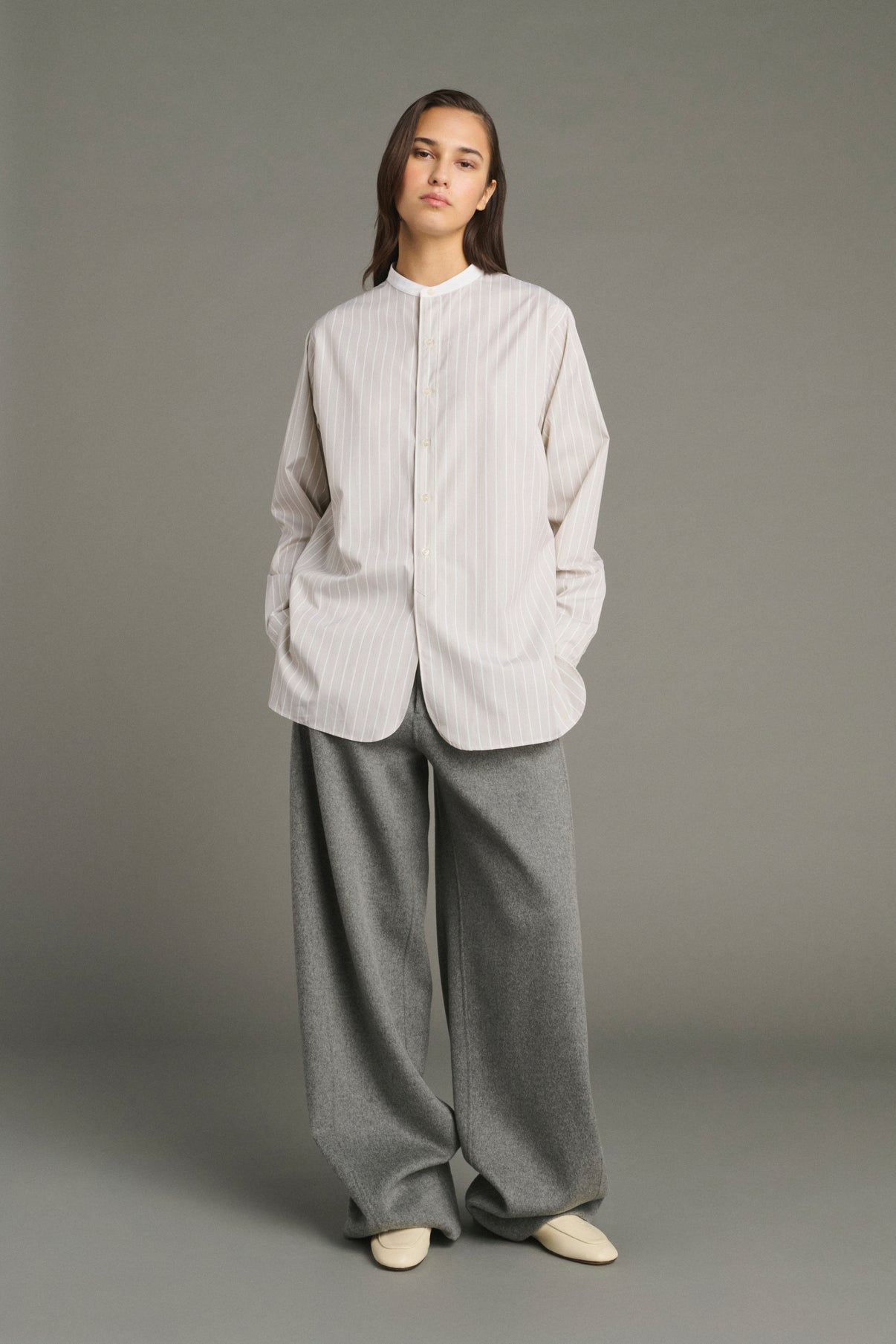 Pantalon Horatio - Gris Clair - Laine - Femme vue 1