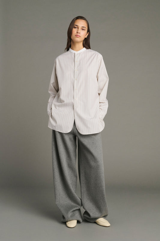 Chemise Lucile - Noisette/Écru - Coton - Femme