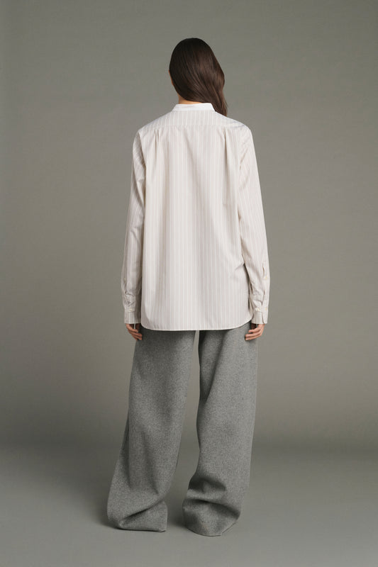 Chemise Lucile - Noisette/Écru - Coton - Femme