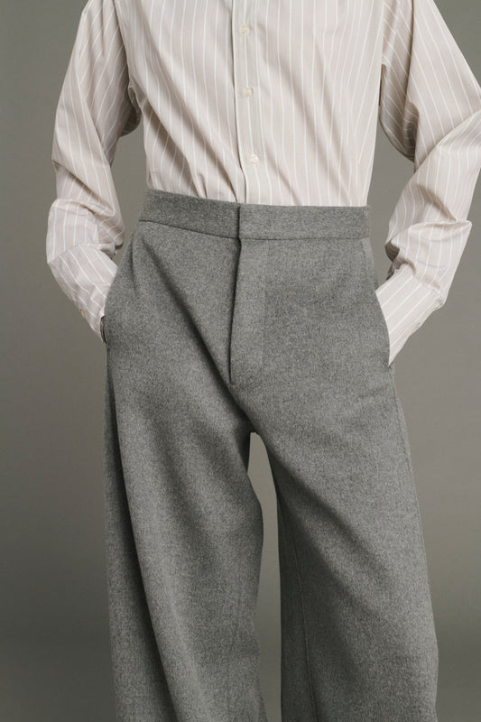 Pantalon Horatio - Gris Clair - Laine - Femme
