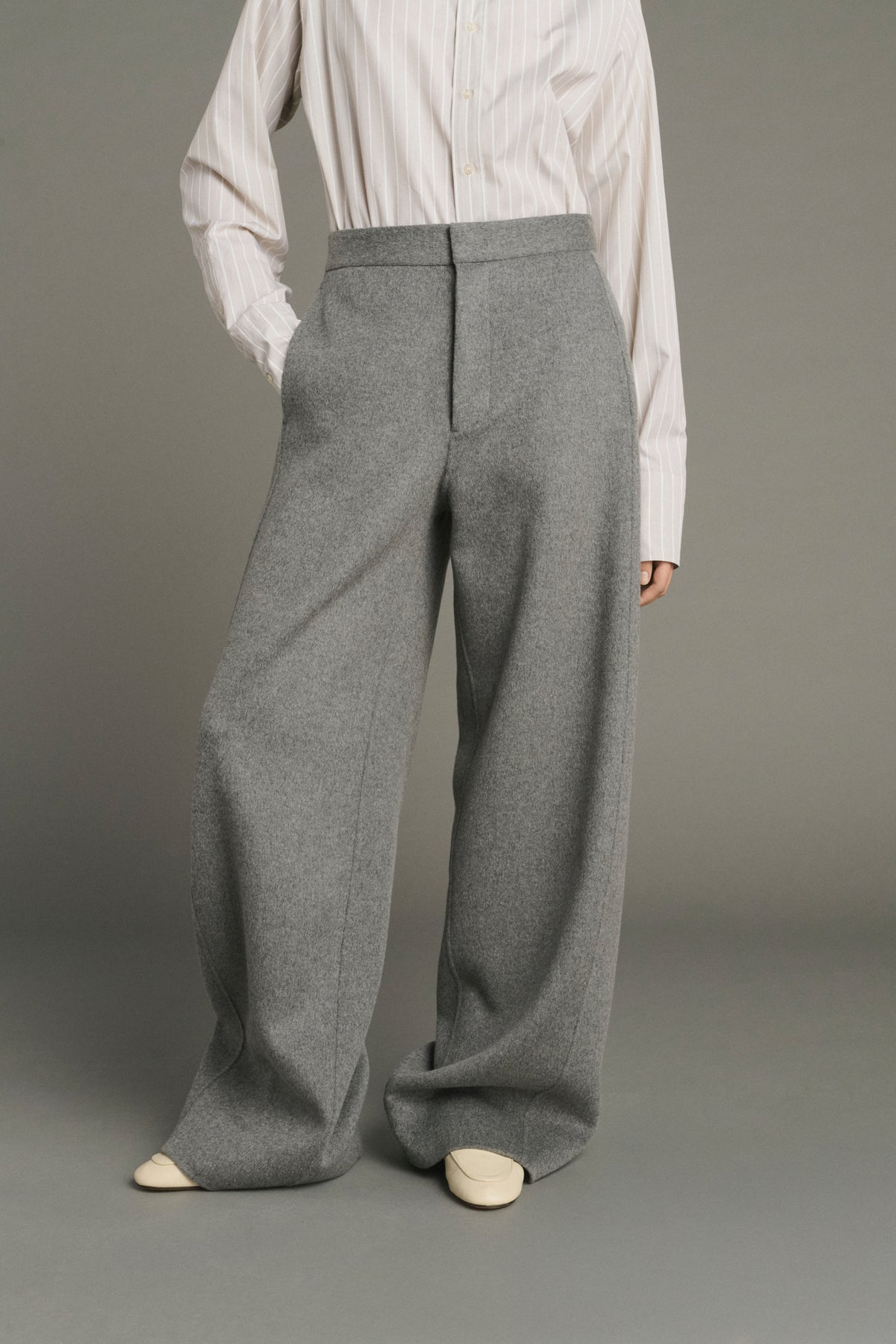 Pantalon Horatio - Gris Clair - Laine - Femme vue 2
