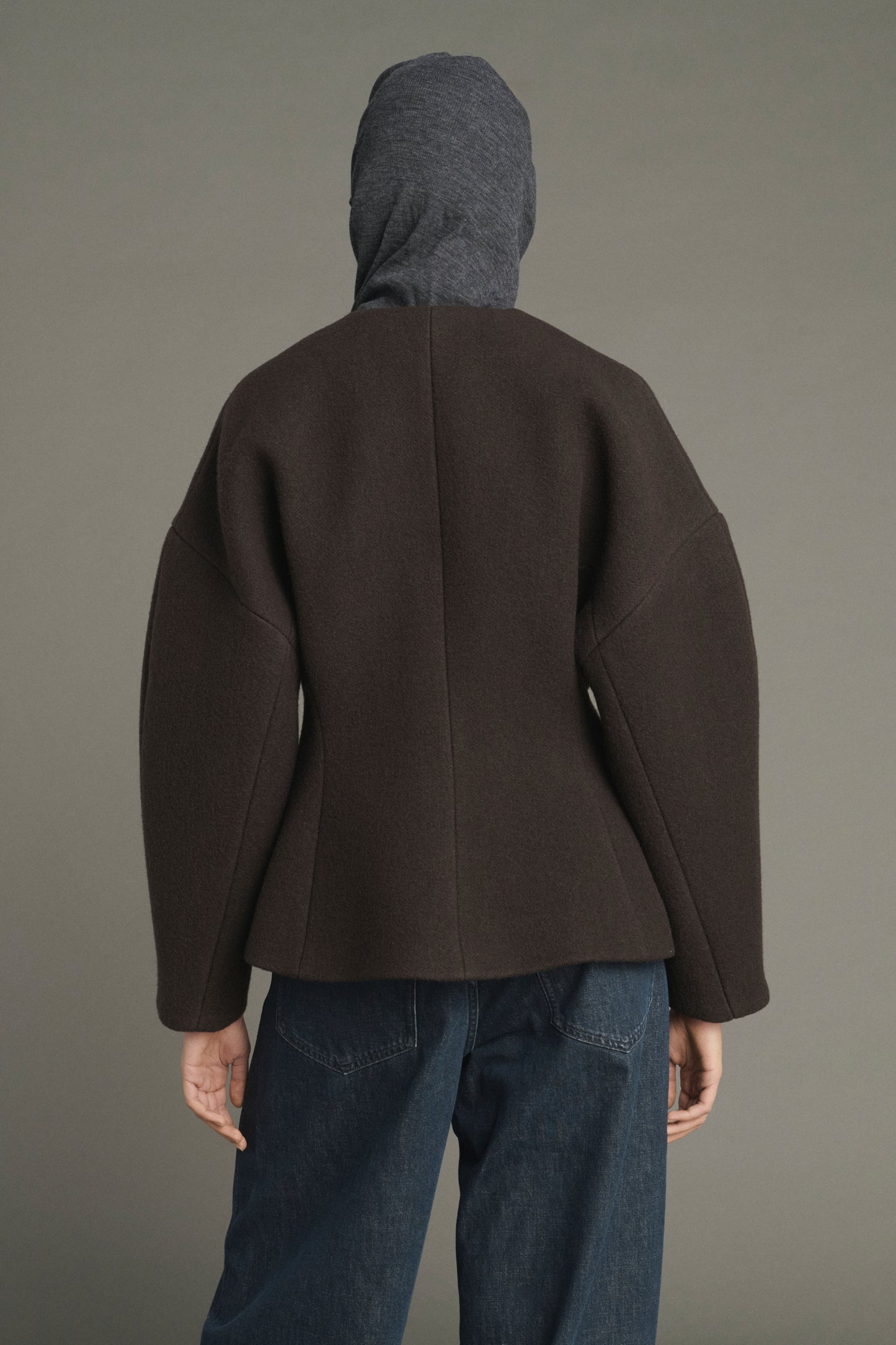 Chaqueta France - Verde ébano - Algodón - Mujer
