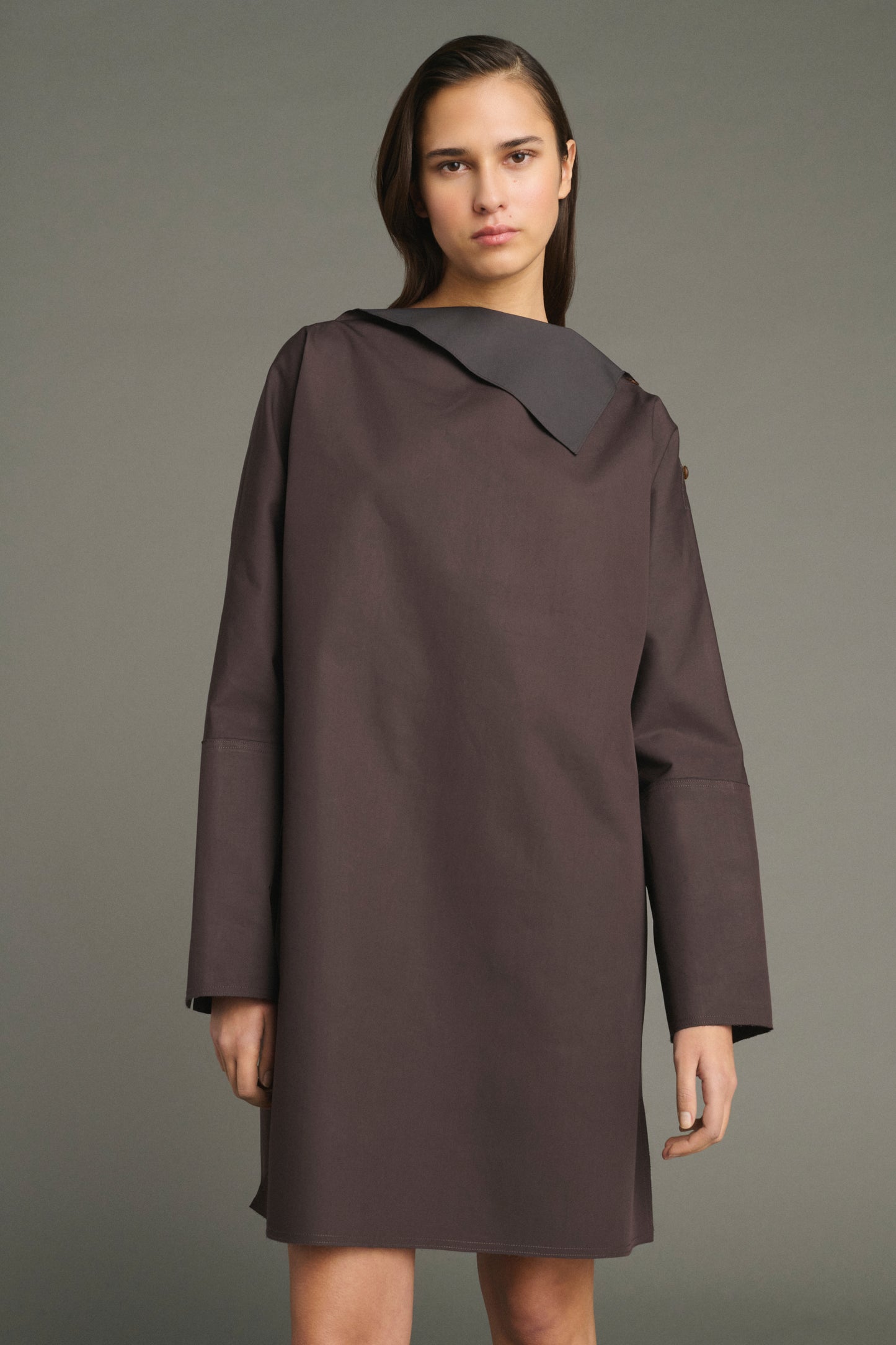 Vestido Liris - Higo/Marrón Oscuro - Algodón - Mujer