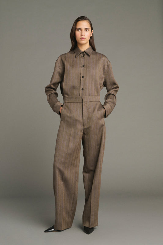 Pantalón Jocelyn - Marrón/Malva - Lana - Mujer