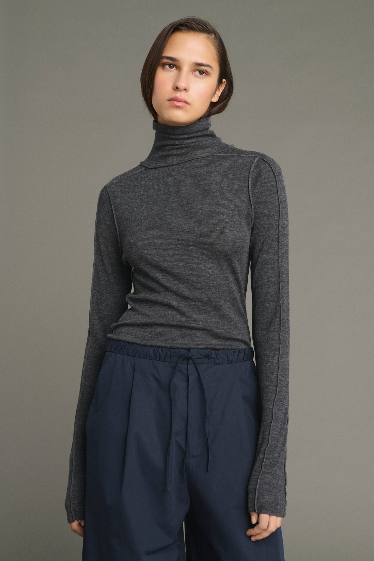 Camiseta Lois - Gris Antracita - Lana - Mujer vue 1